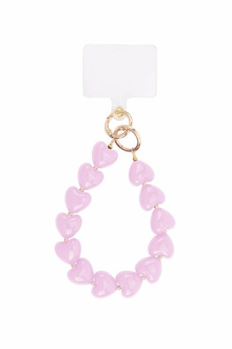 Handyanh&auml;nger "gldLINDA" mit helllila Herzen