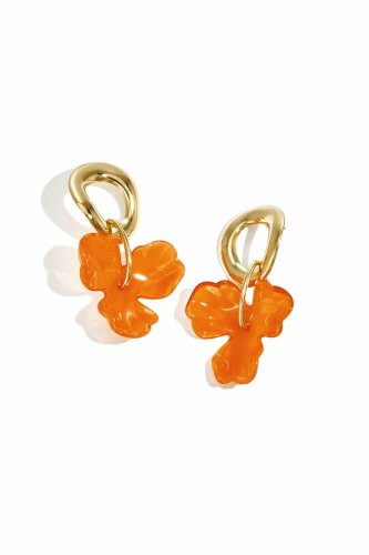 Bl&uuml;tenohrringe "gldRIRI" in orange