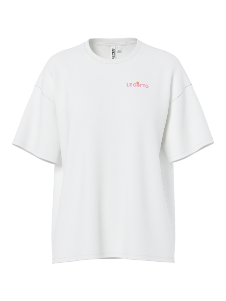 Gin-T-Shirt "gldGRINK" in Bright White