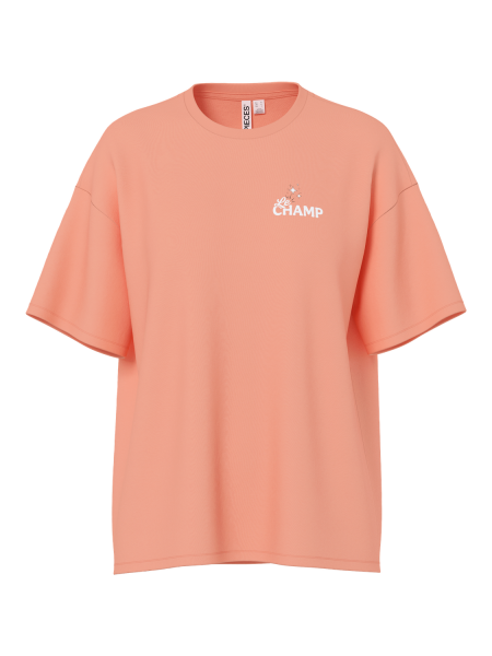 Champagne-T-Shirt "gldGRINK" in Peach Pink