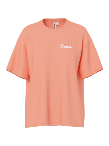 Champagne-T-Shirt "gldGRINK" in Peach Pink