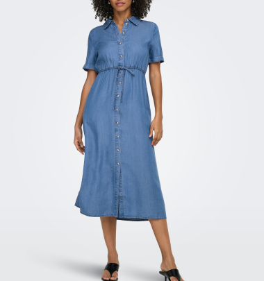 Mididress "gldCHARIS LIFE" in medium blue denim