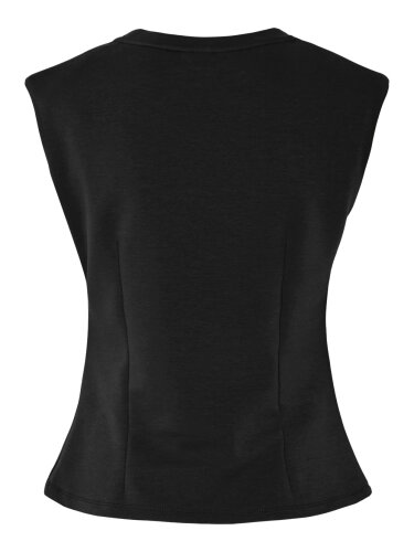 Top "gldPINA" mit Schulterpolstern in schwarz