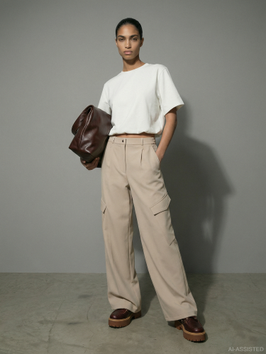 Baumwollshirt "gldINA" in Cloud Dancer