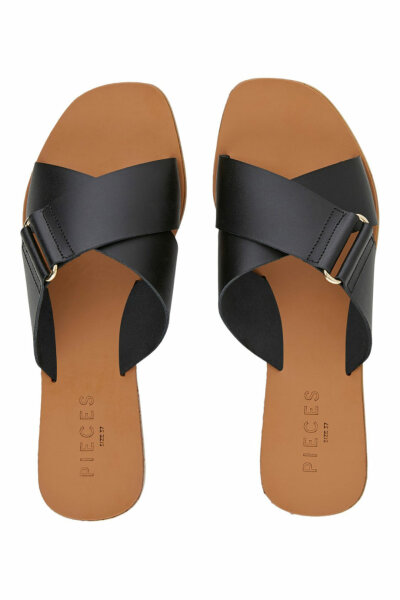 Schwarze schlichte Sandale &quot;gldNEA&quot;