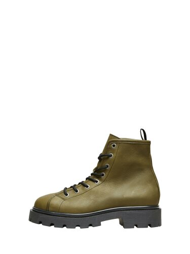 Lederboots "gldEMMA" in moosgrün